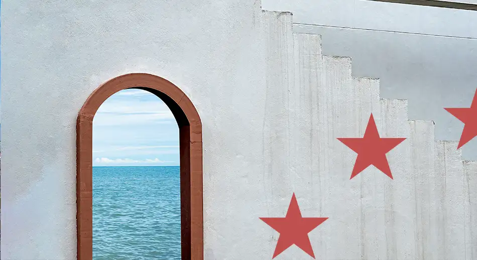 Una porta che si affaccia sul mediterraneo per simboleggiare l'impegno di Fondazione di Sardegna